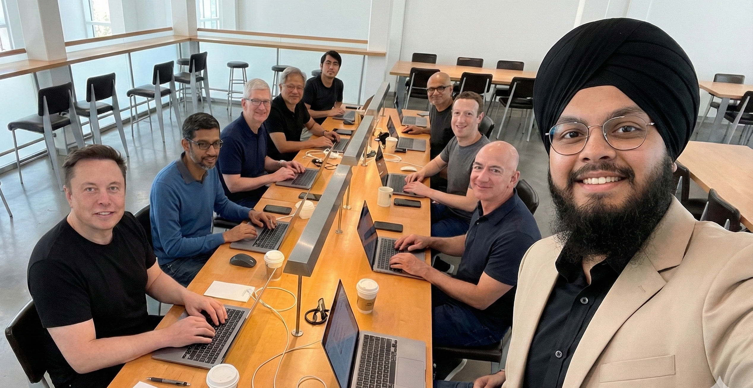 Selfie with my totally real interns
